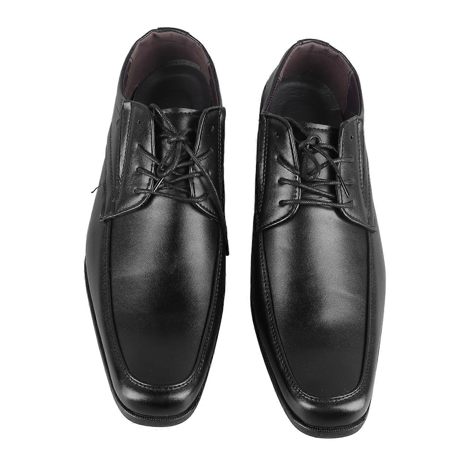 Men PU Leather Shoes Classic Dress Shoes Formal Lace Up Footwear Casual Pure Color Footwear