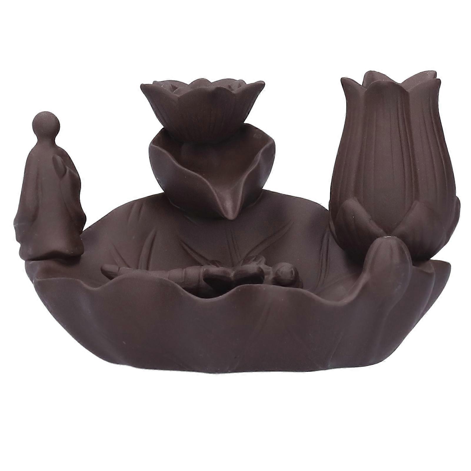 Incense Burner Backflow Porcelain Dragonfly Design Sandalwood Home Decor for Relaxation and Aromatherapy