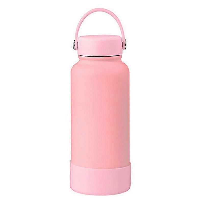 32oz Vacuum Insulated Stainless Steel Water Bottle with Cup Lid,Leak Proof BPA Free-Pink