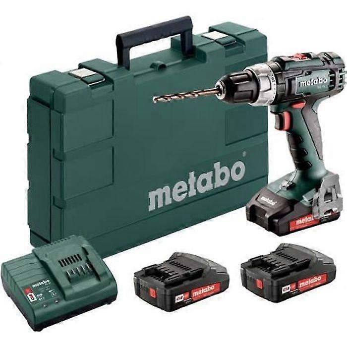 Metabo Metabo 无绳电钻螺丝刀 18 V 2 Ah 锂离子电池 + 3 节电池,+ 外壳602321540