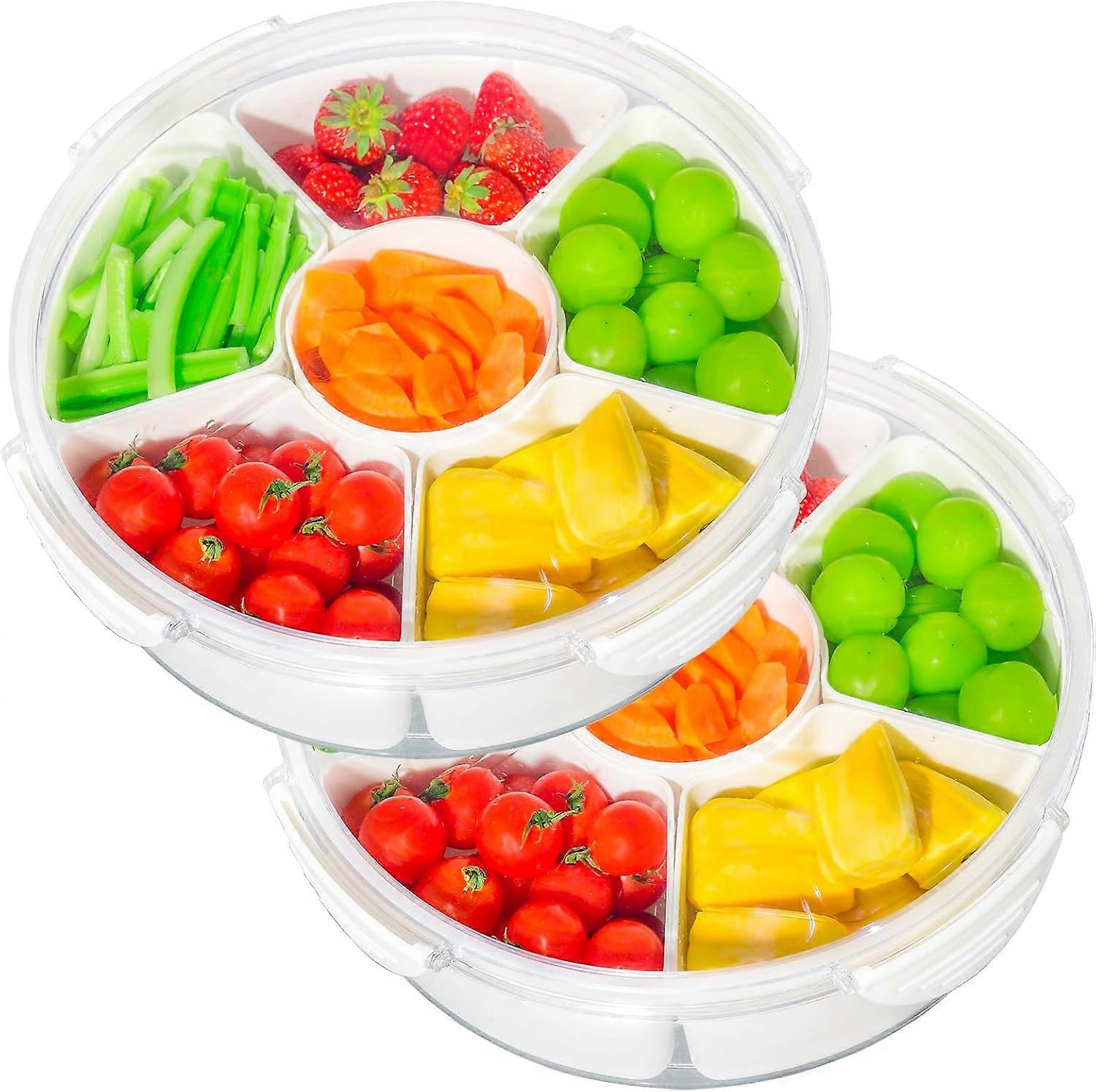 2er-Pack Gemüseschale mit Deckel, kühlschrankgeeignet