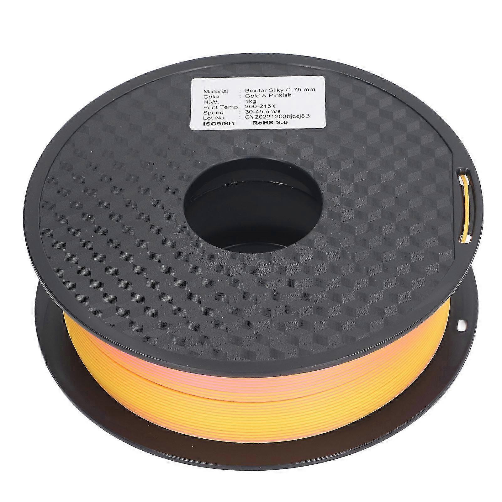 3D Printer PLA Filament Dual Color Gold Peach Red Silky Printing Printer Filament 1.75mm