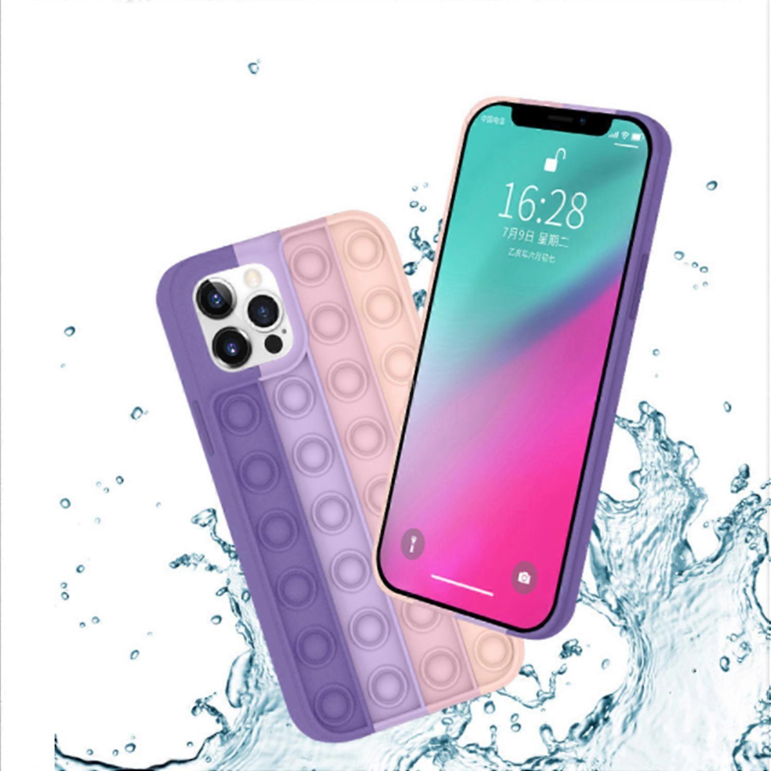 Push Pop Bubble Iphone 11 Silicone Protective Shell, Lightweight Material Creative Design Full Body Protection Precise Cutouts For Ports Buttons