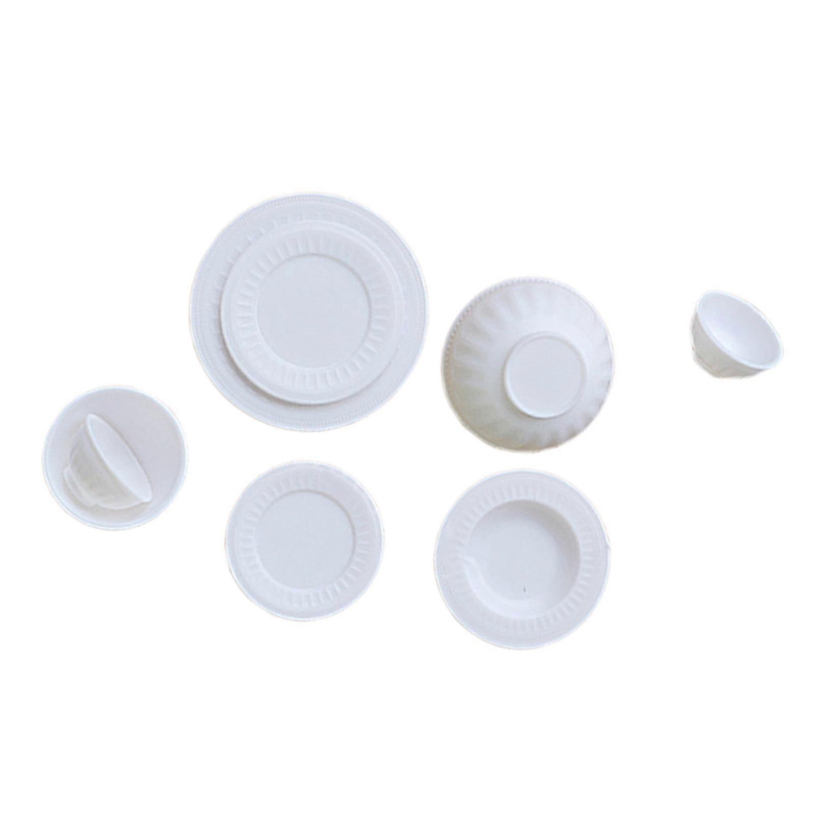 Dinning Room Model Simulation Tray Food Toy White