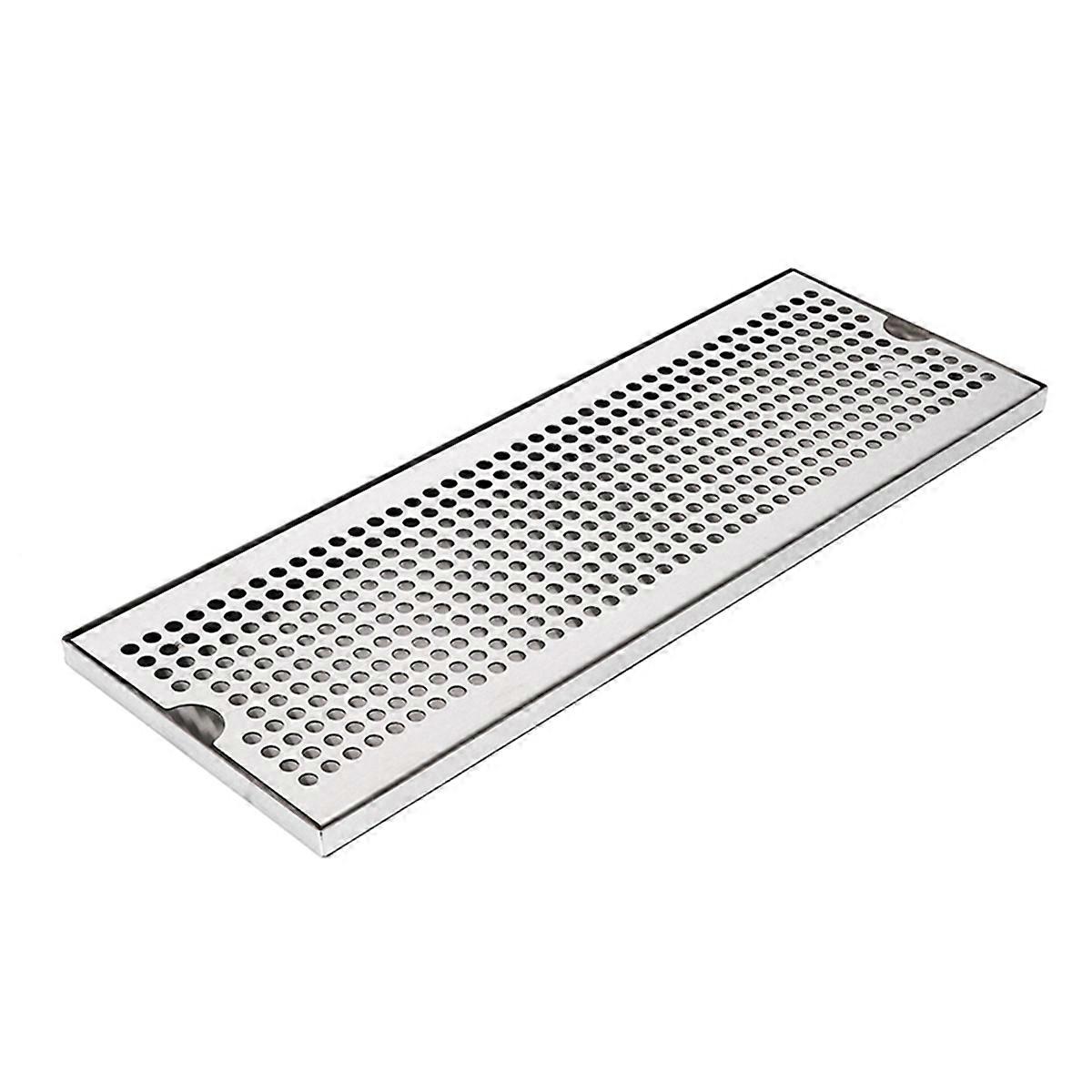 Dryppbrett i rustfritt stål for bar, rektangulært vannoppsamlingsbrett, oljeavløpsbrett, 50x17,5x1,5cm
