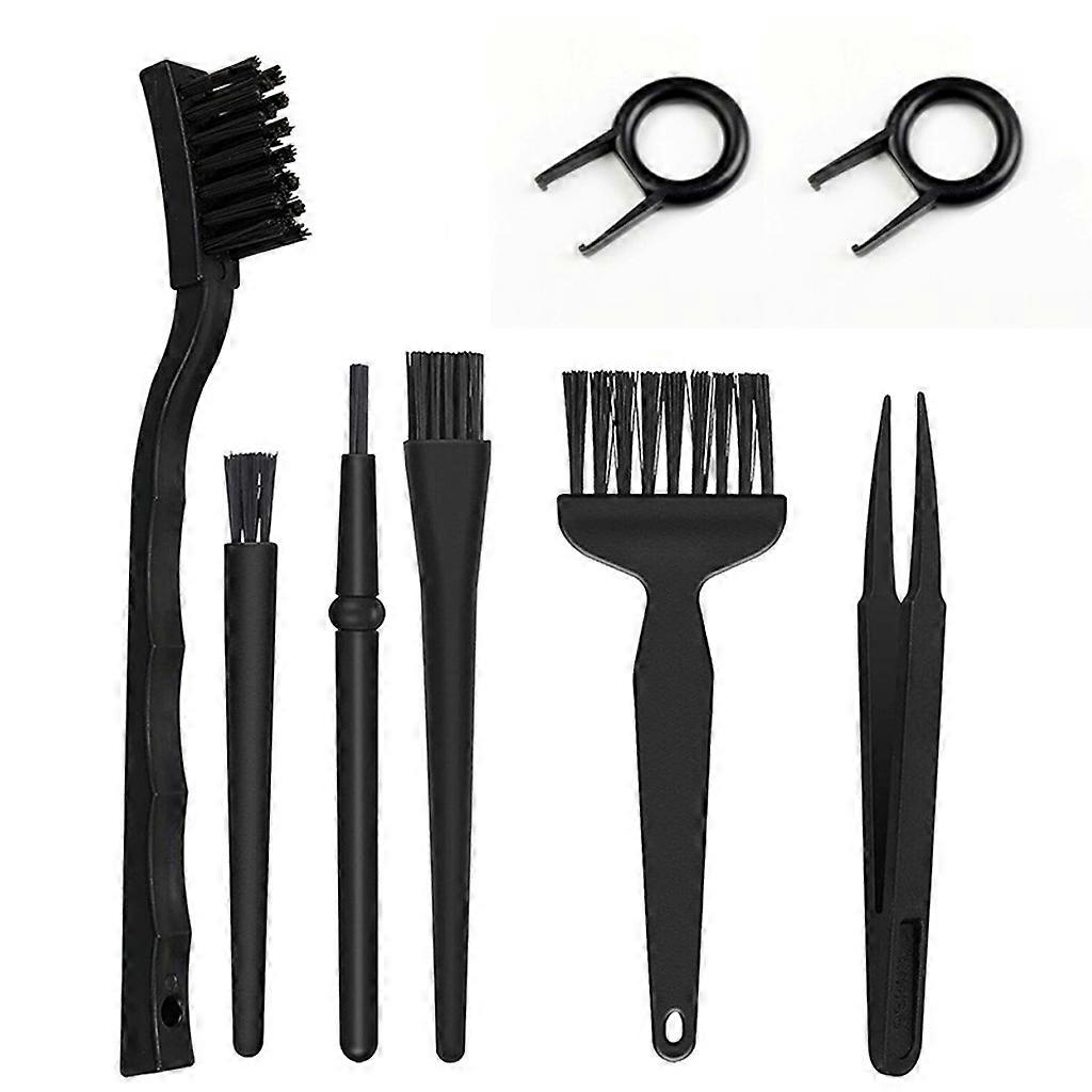 6/8 Pieces Of Anti-static Brush Set Computer Cleaning Brush To Sweep Dust for Key Keyboard Extractor Tweezers
