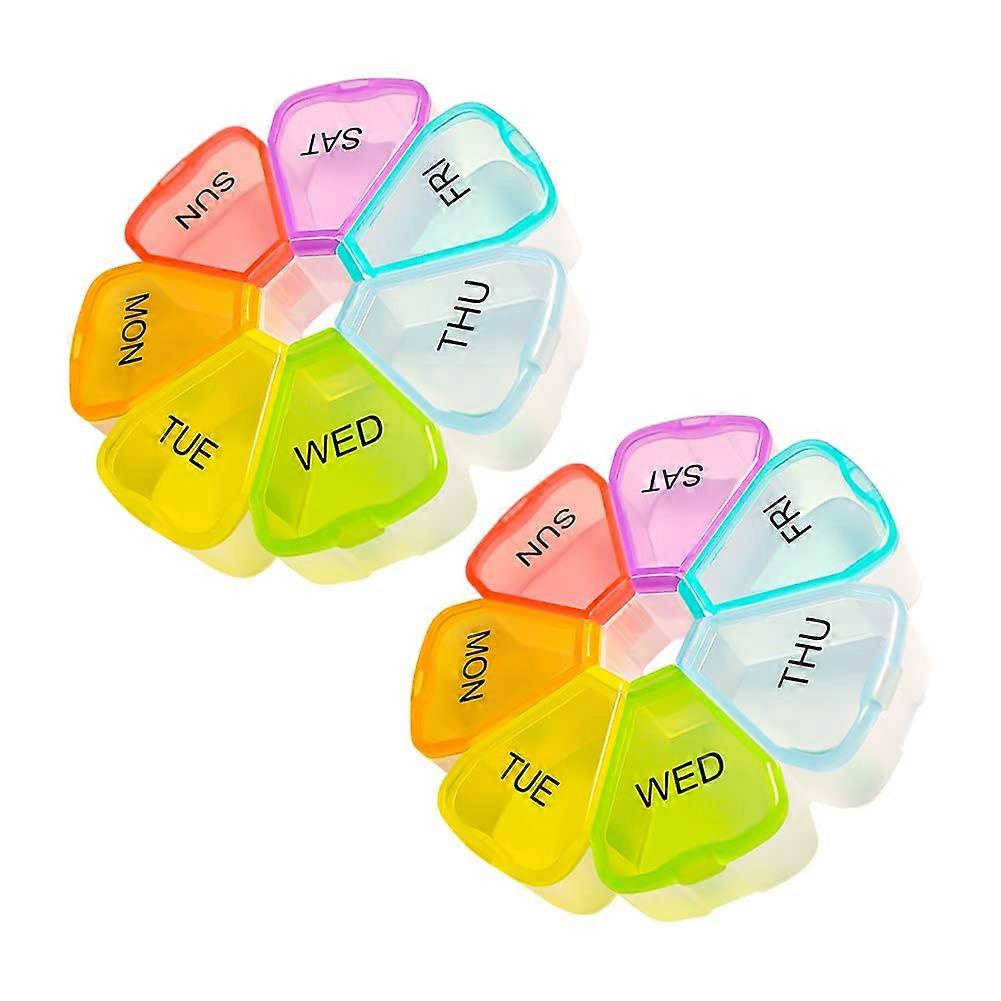 Weekly Large 7 Day Pill Organizer, Travel Pill Box Case with Compartments for Fish Oil, Vitamins, and Medications
