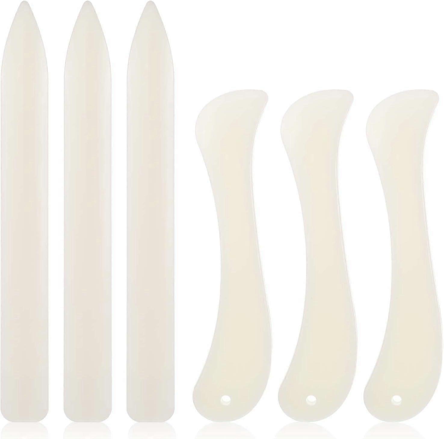 6Pcs Bone Folders Crease Makers Scoring Tool Plastic Bone Folder Paper Creaser Folding Bookbinding Tool Origami Tools Scoring for Making Paper Crafts
