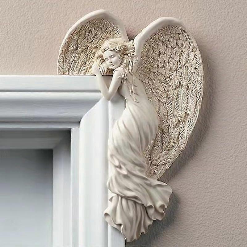 Door Frame Angel Wing Statue - Right Side Decorative Sculpture for Home, Classic Design, Durable Material