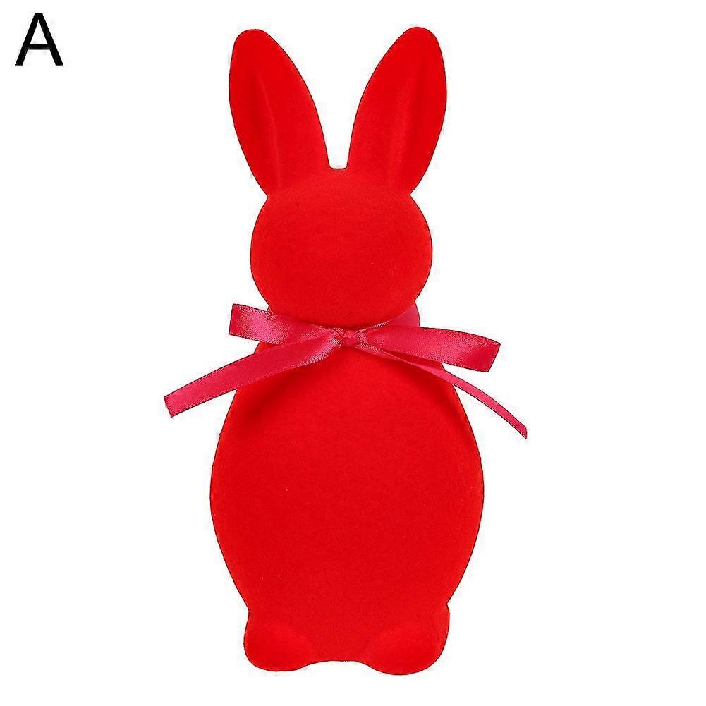 Easter flocked rabbit decoration, holiday party decoration