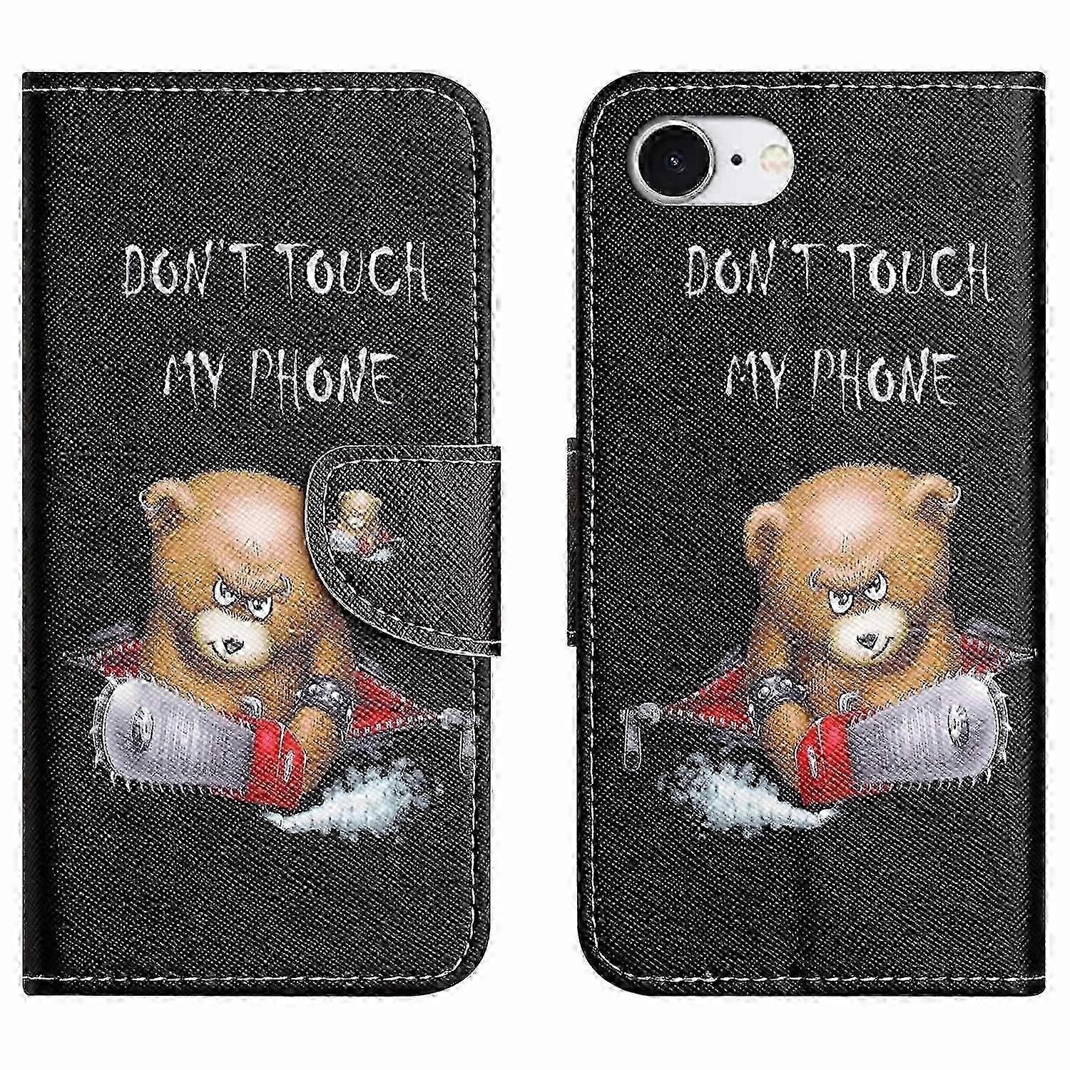 compatibile iPhone 16e Case Pattern Printing Cross Texture Cover Del Telefono In Pelle