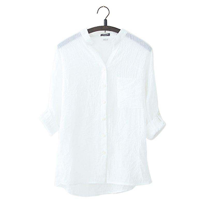 Women Button Down Loose Shirt