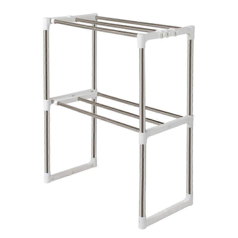 Microwave Furnace Shelf Kitchen Storage Holder Pot Storage Shelf Shelf Dual Layer Storage Shelf Kitchen Shelf
