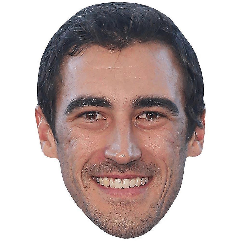 Mitchell Starc (skäggstubb) kändismask, platt kort ansikte