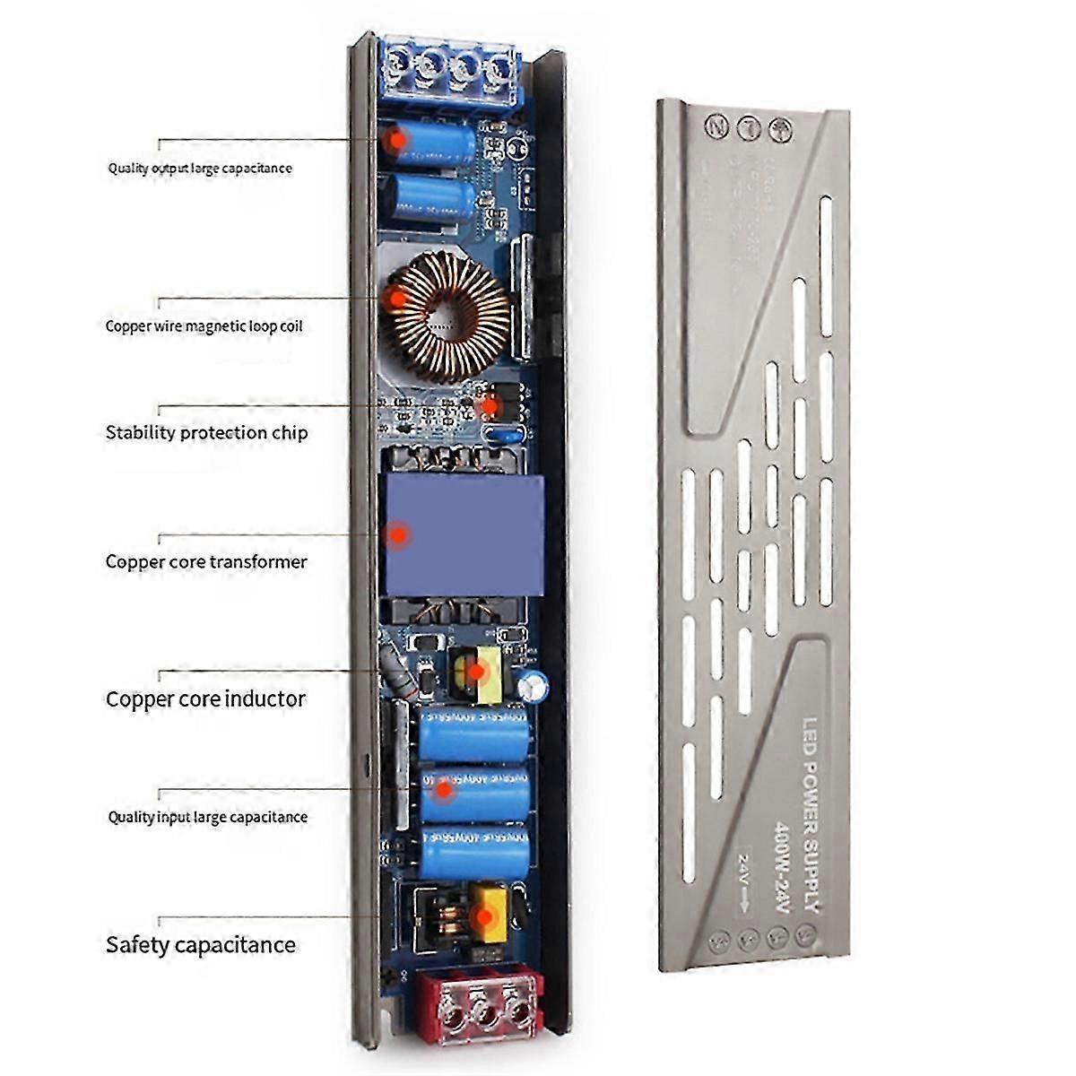 Led Transformer 24 V , Transformer 24 Volt Driver, Constant Voltage Led Transformer For Led Strip Led Bulbs 400w