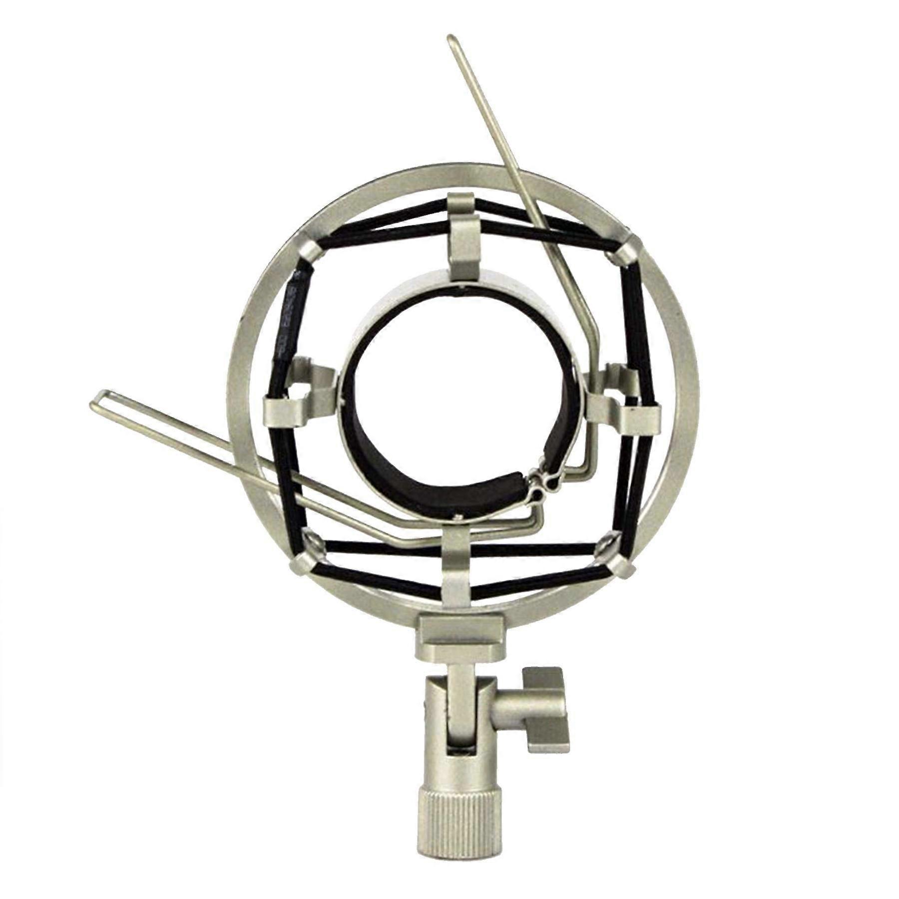 Silver Shock Mount For Aston Spirit Microphone, Metal Frame, Studio-Grade Microphone Accessory