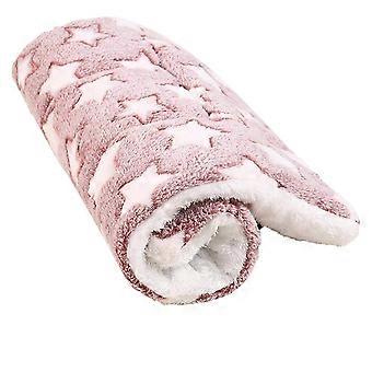 Haustier Kissen Hundematte Katze Schlafmatte Herbst und Winter Bodenmatte bissfest Warm Wattepad Zwingermatte Medium und kleine Hundebohne Sand White Star N