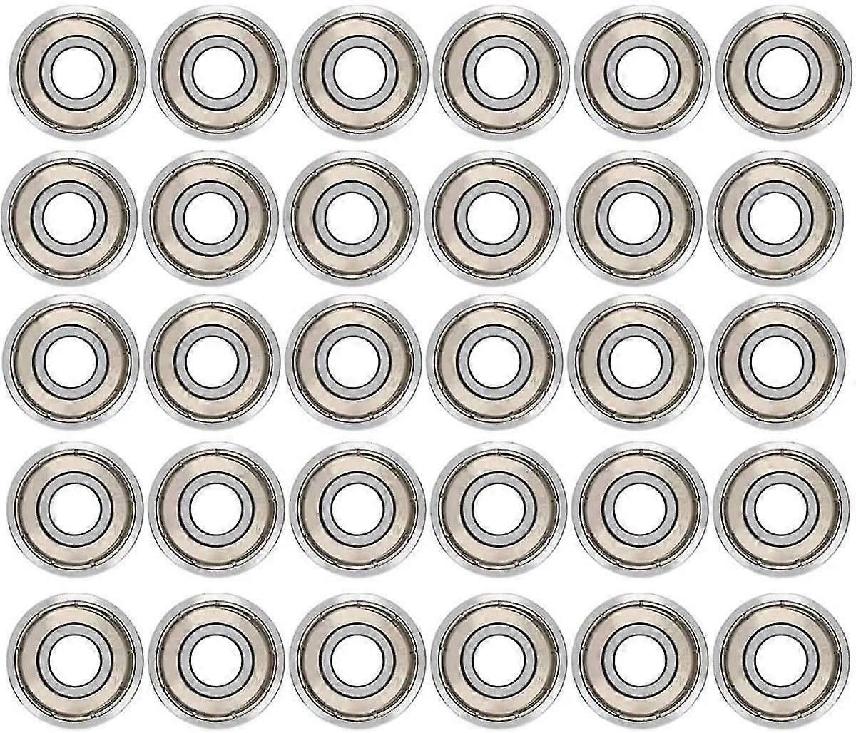 30pcs 608zzボールベアリング、金属ダブルシールドスピードベアリングスケートボード、ロングボード用品質ボールベアリング