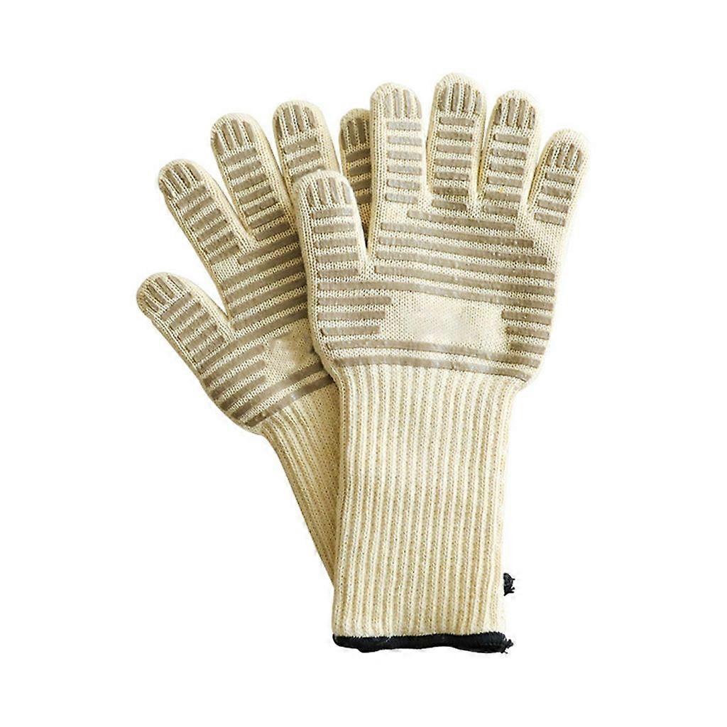 unbrand Oven Mitts Heat Resistant Silicone and Cotton Yarn Texture with Nonslip Grip