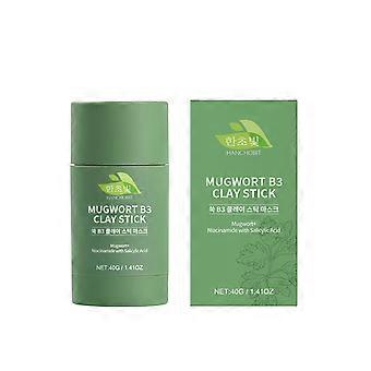 2 Pcs Mugwort B3 Clay Mask Stick, Gentle Moisturizing Cleansing Nourishing & Refreshing Facial Skin Care