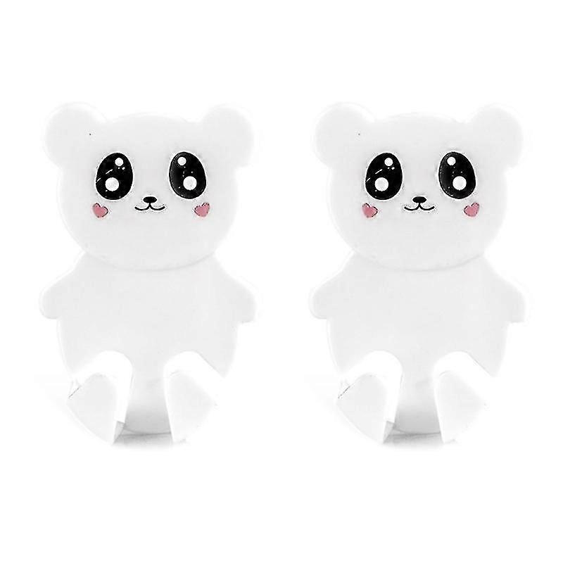 2pcs Cord Plug Bracket Mounted Animals Hook