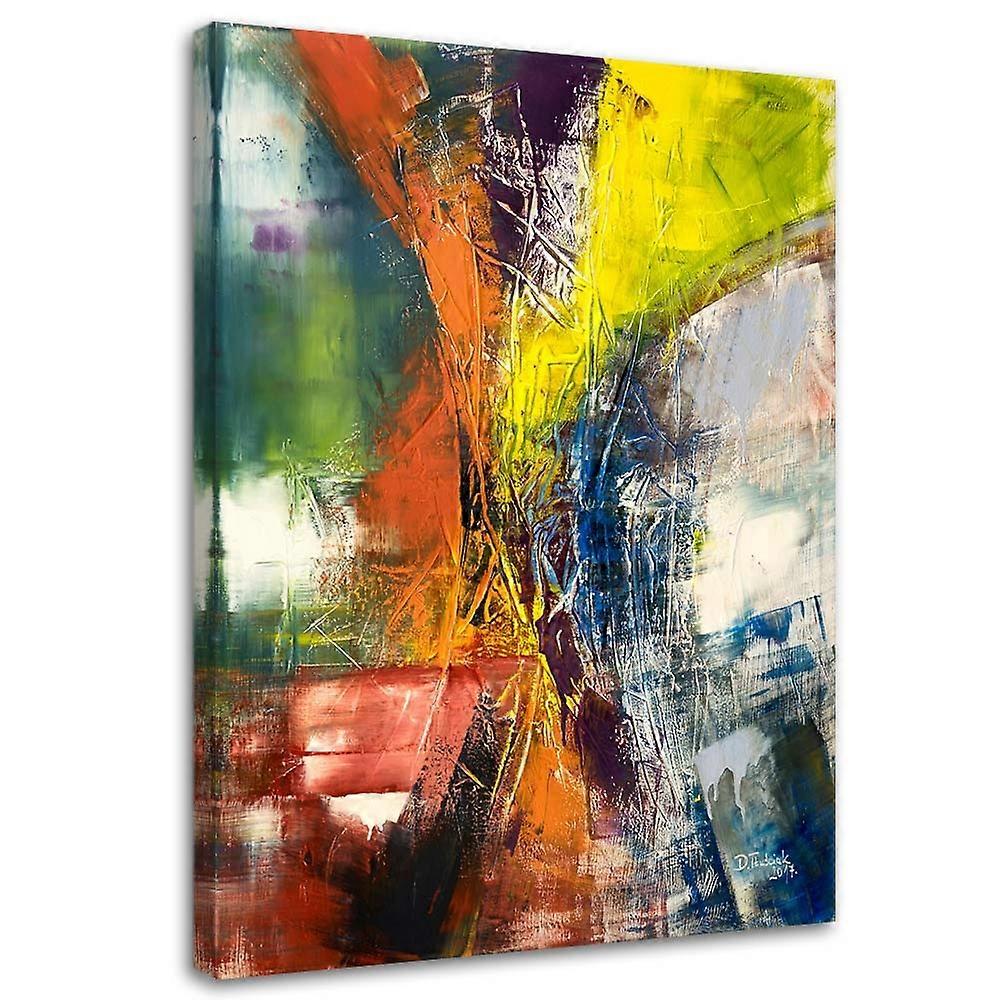 Impression sur toile, Abstraction Couleur Feria - 40x60