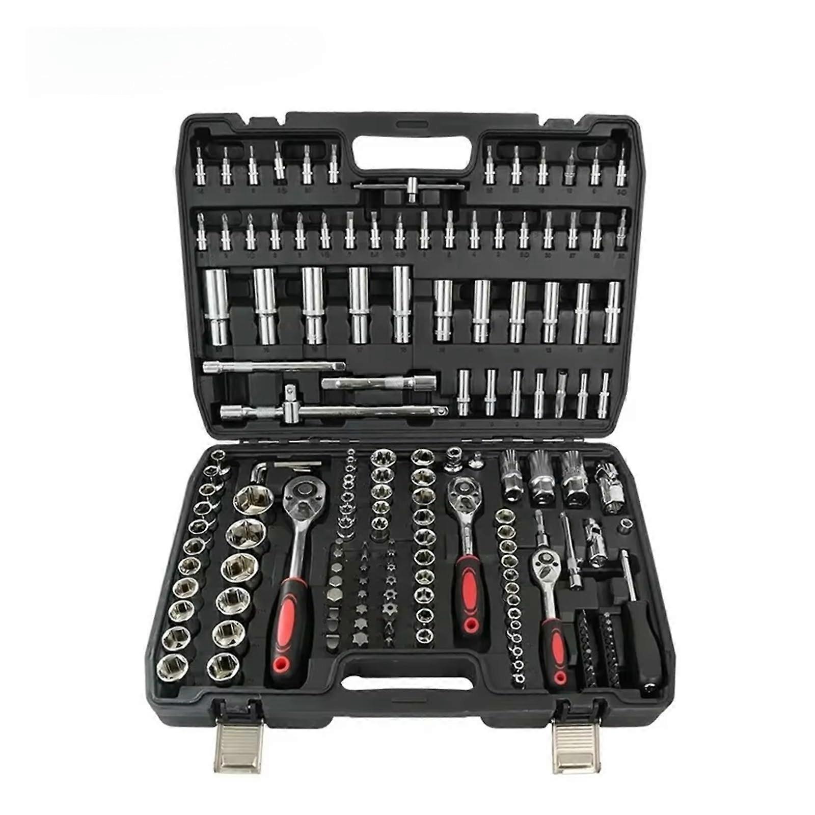 Ratchet Kit 172 Piece Socket Set for Car Repair, Professional Metalworking Hand Tools with Spanners and Wrenches
