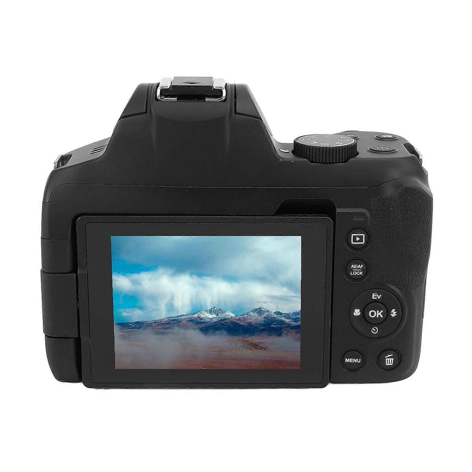 4K Digital Camera for Photography 72MP HD 12x Digital Zoom Autofocus Micro SLR Camera with Telescopic Lens 3 Inch IPS Screen for Beginners 