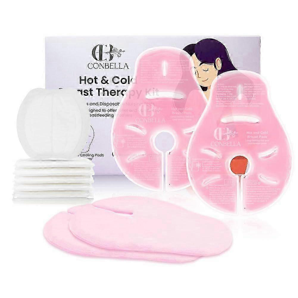 2025 Latest Model 2 Larger Breast Ice Packs with Soft Covers and 6 Breast Pads