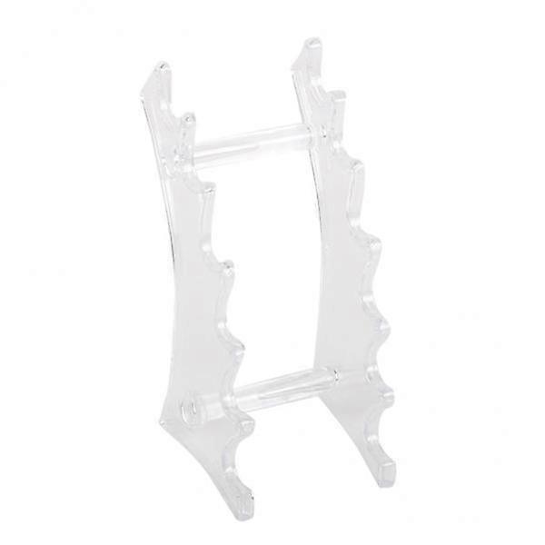 2X 6 Rack Pen Display Rack Empty Case Brush Rack Desk Ornaments Clear/Black