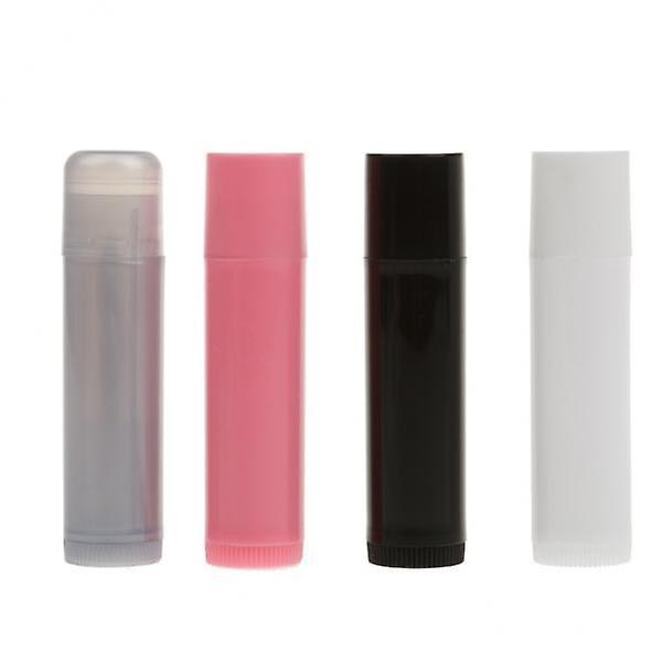 3x White Empty Plastic Lip Balm Tube Containers