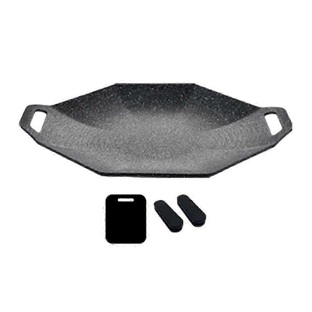 Portable Korean BBQ Pan Plate,Medical Stone Octagonal Non-Stick Baking Tray Korean Multifunctional Barbecue Tray