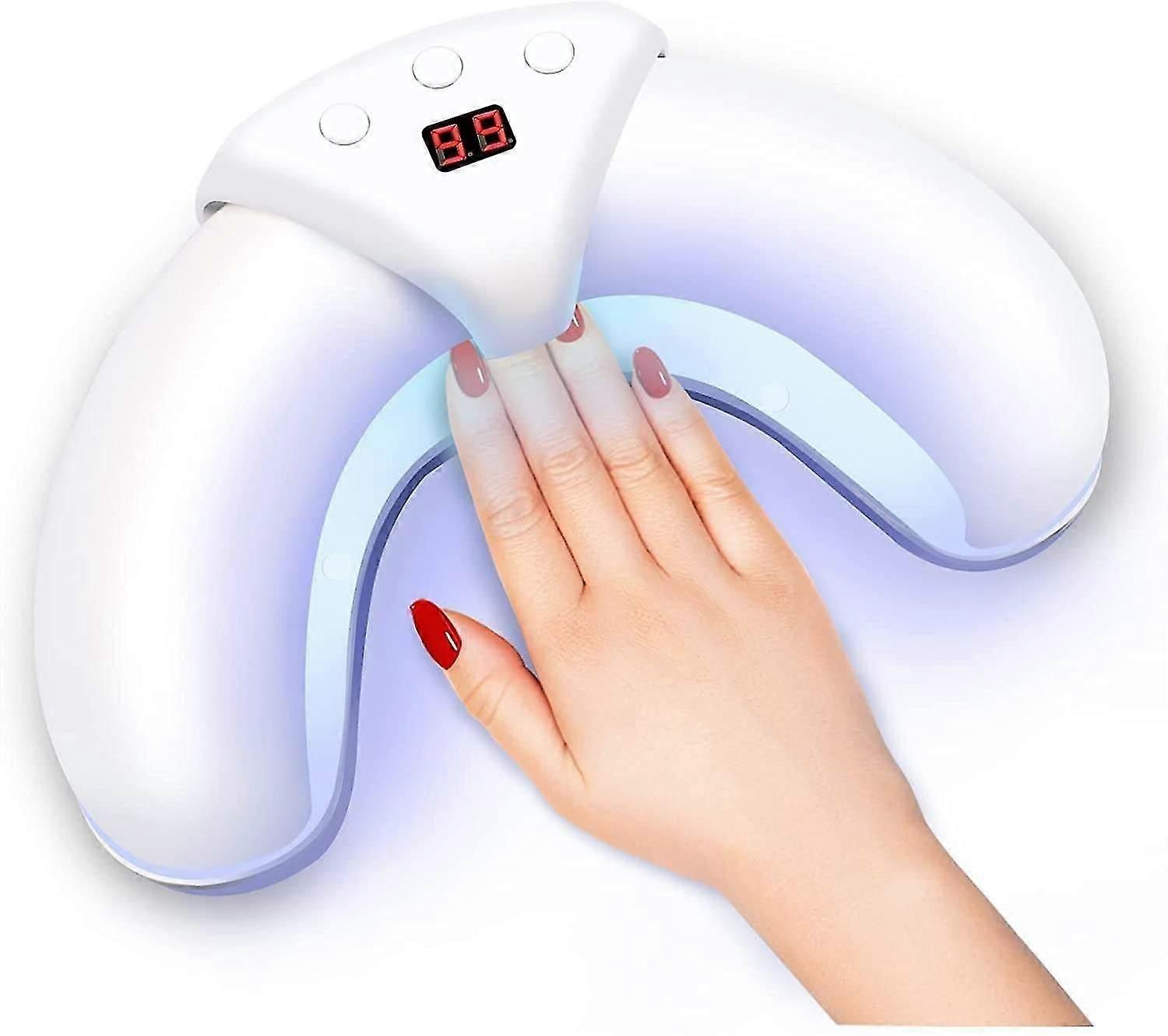 Gel curing U-shaped crescent nail dryer