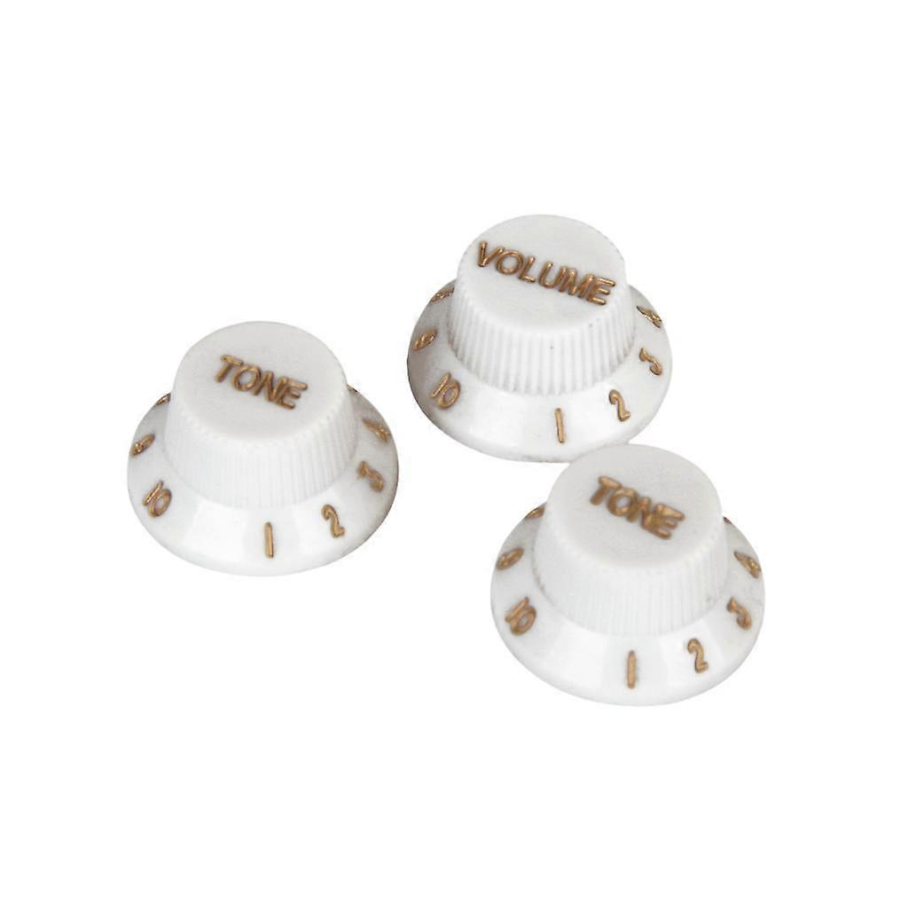 Set of 3 knob w/ Golden Brown Detail for Electric Pickup