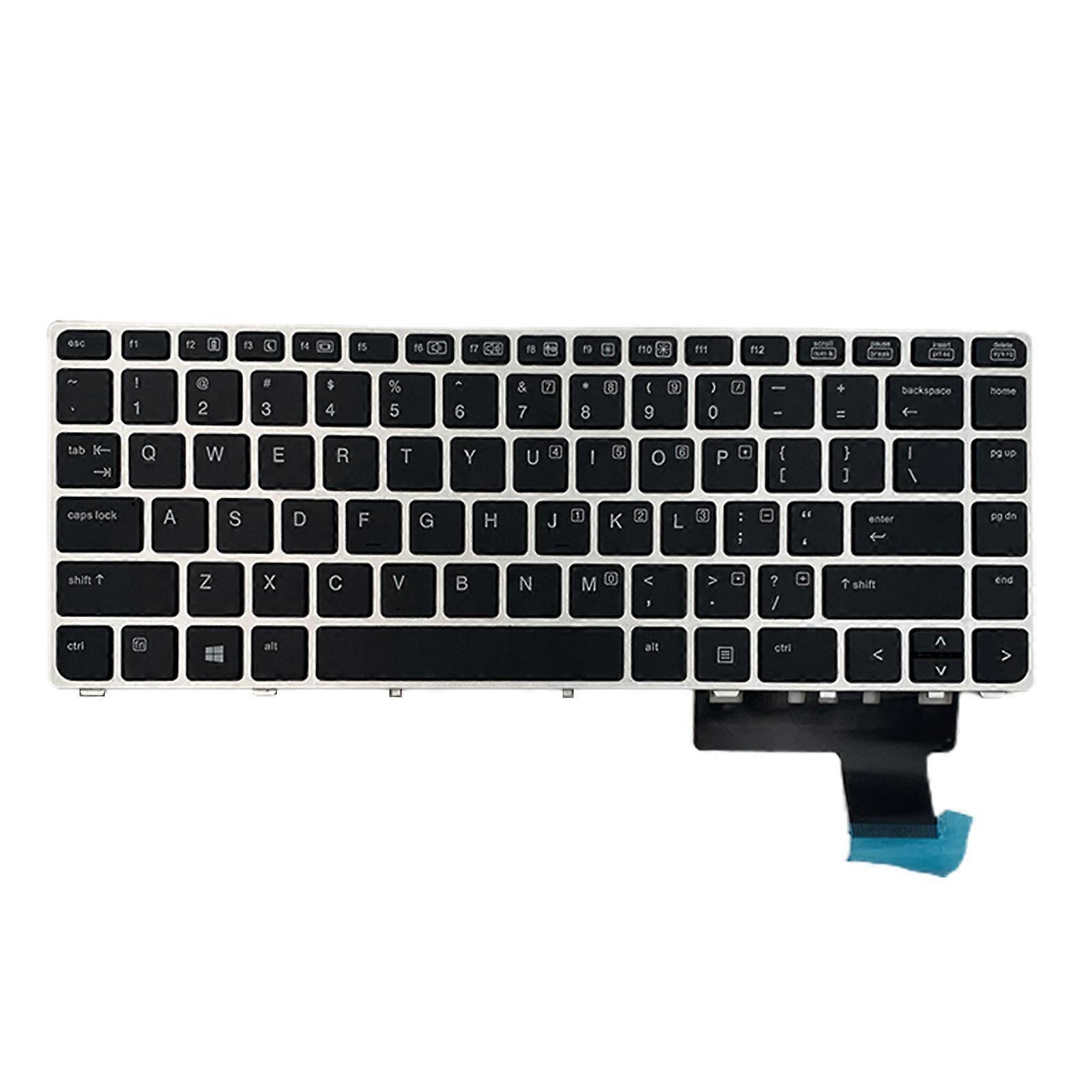 Original US Layout English Keyboard without Backlit Silver Frame for HP EliteBook folio 9470m 9470 9480 9480m Laptop
