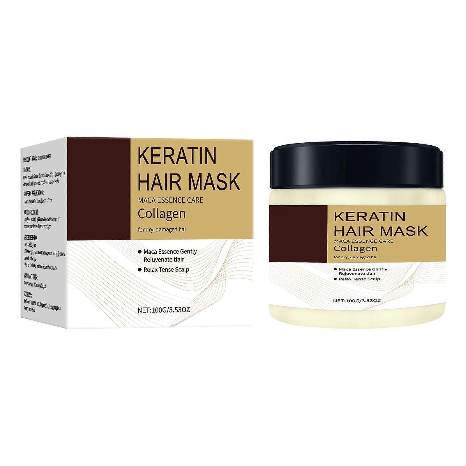 unbrand Collagène Traitement des cheveux Réparateur en profondeur Revitalisant Huile d’argan Masque