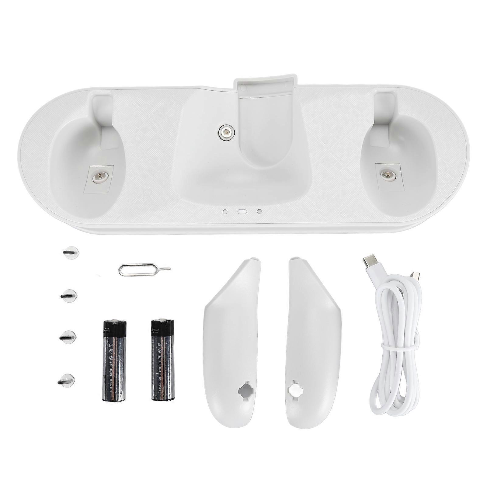 VR Charging Station for Quest 2: Fast Magnetic Dock for Headset & Controllers with LED