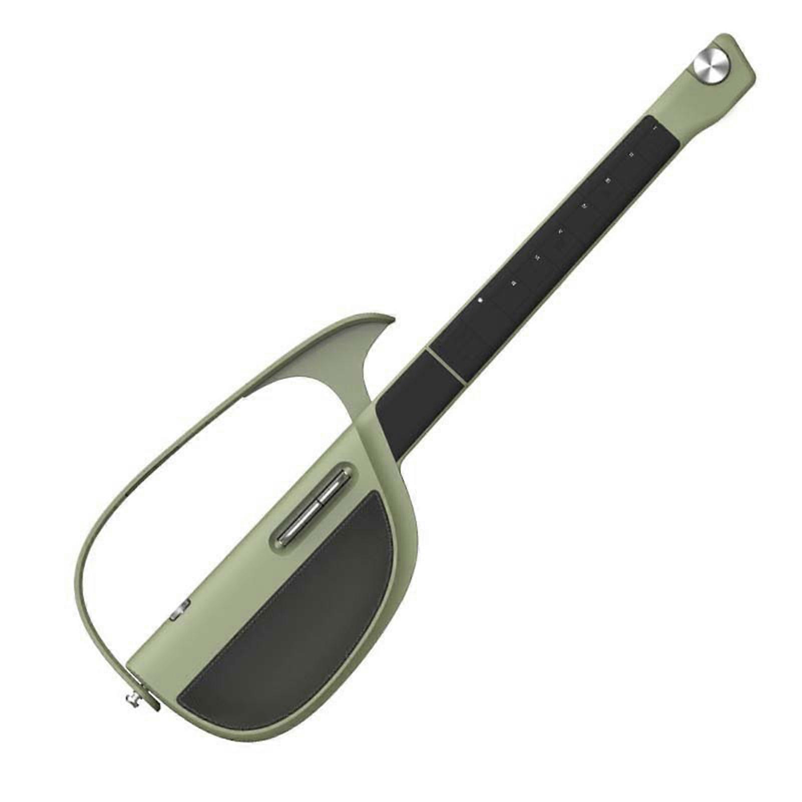 Fusion Accompaniment Stringless Smart Guitar: Travel-Friendly, One-Person Band, Green
