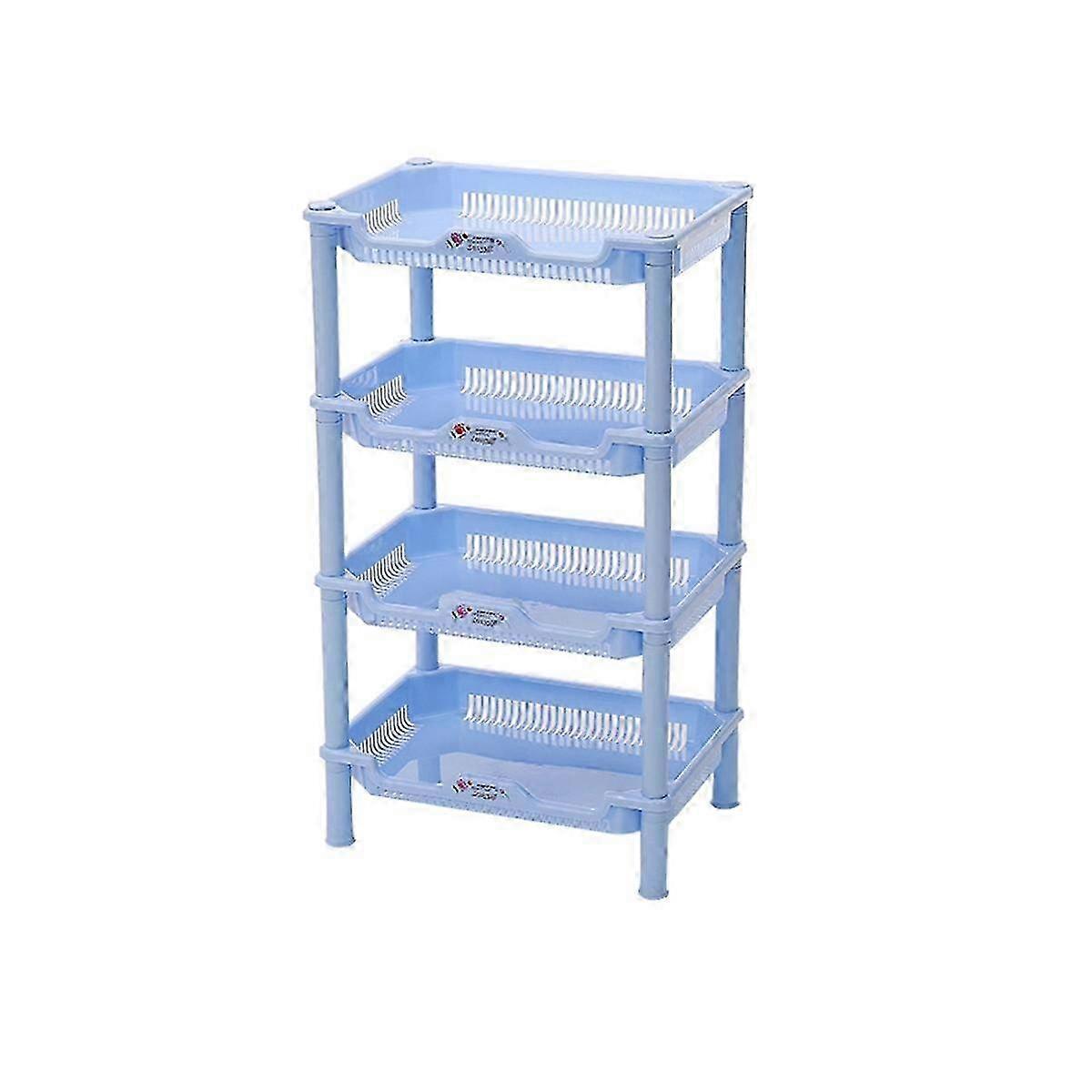 4 طبقة جديدة PP طبق الرف المطبخ منظم وتخزين الأبيض المجوف حمام دش متنوعات الرف S