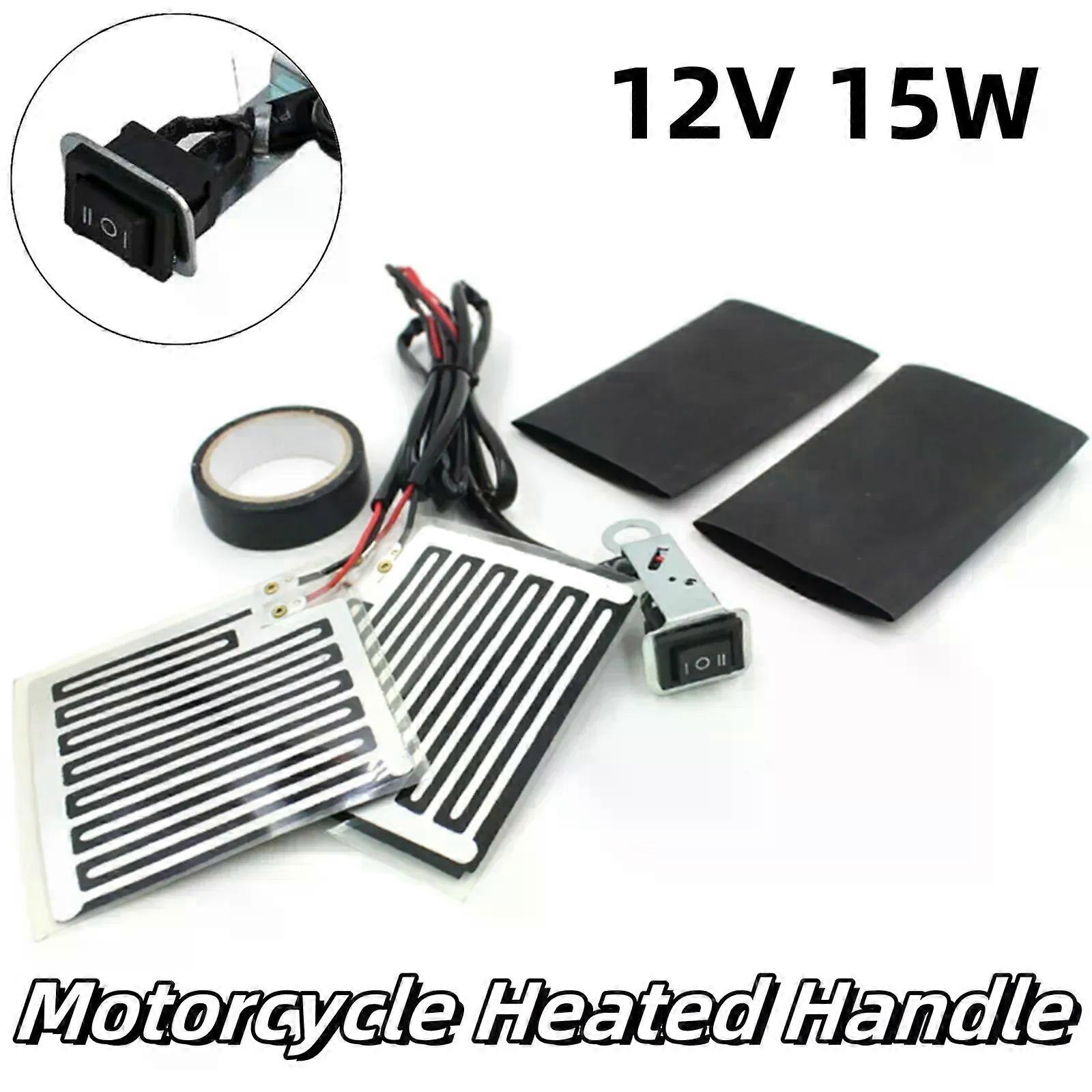 Motorcycle Heated Handle With Switch Control Universal 12V 15W Motorcycle Heated Hand Grips Handlebar Heater Warmer Kit