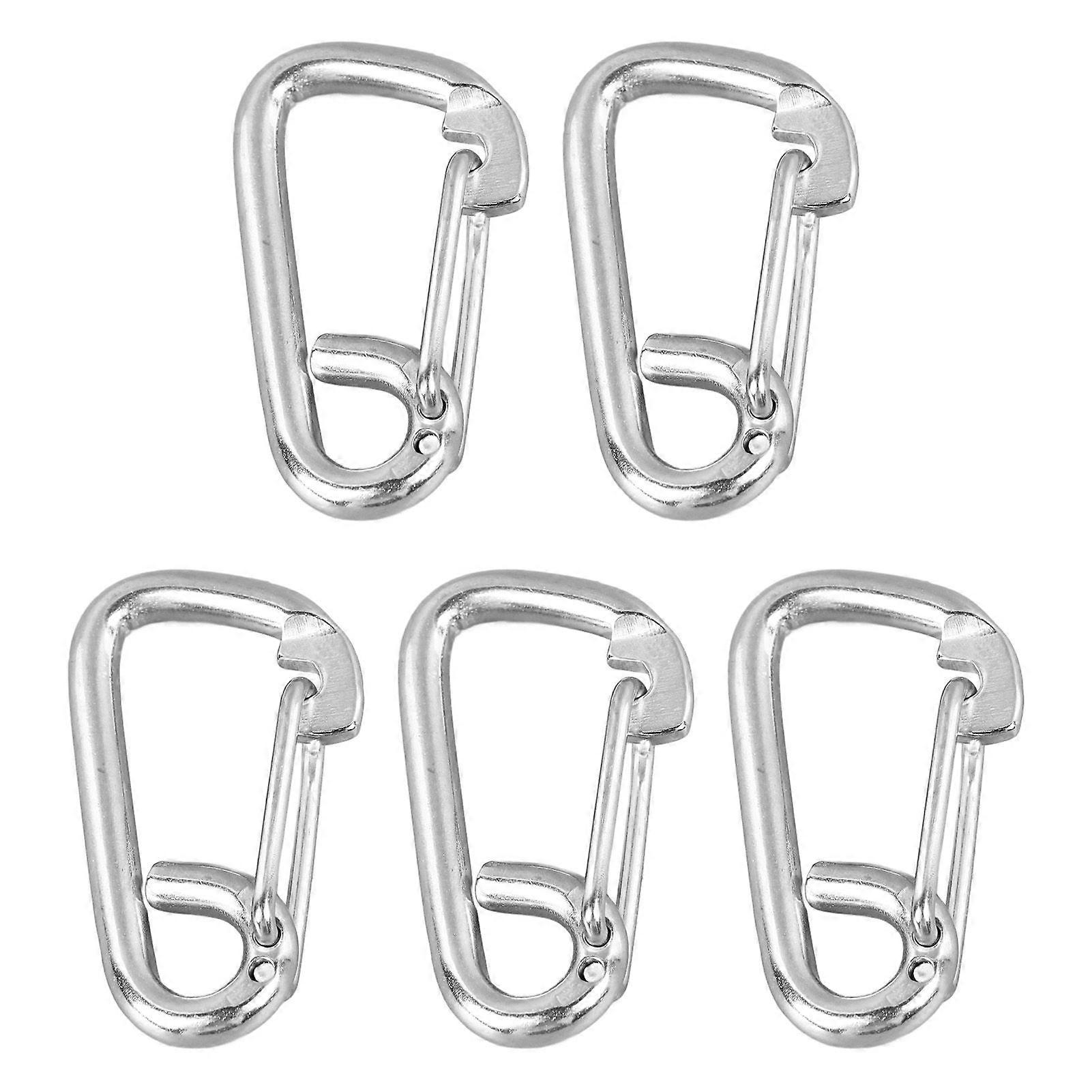High quality  5 Pack Stainless Steel Simple Spring Hook 316 Safety Hook