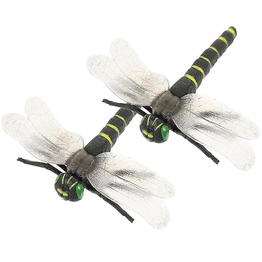2Pcs Simulation Dragonfly Decor Insects Model Kids Cognitive Playthings