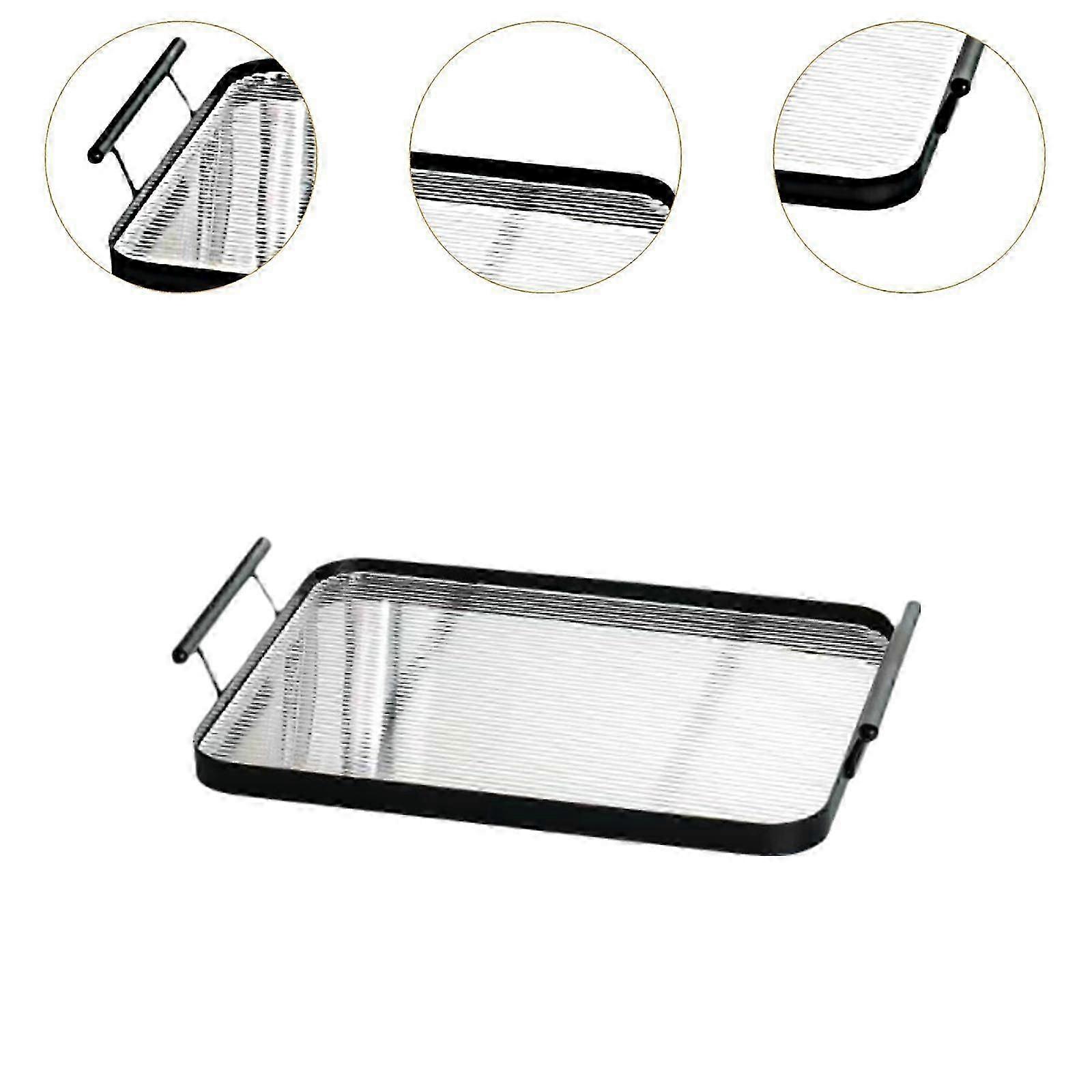 Serving Tray with Handles for Fruit Display in Living Room or Hotel Buffet