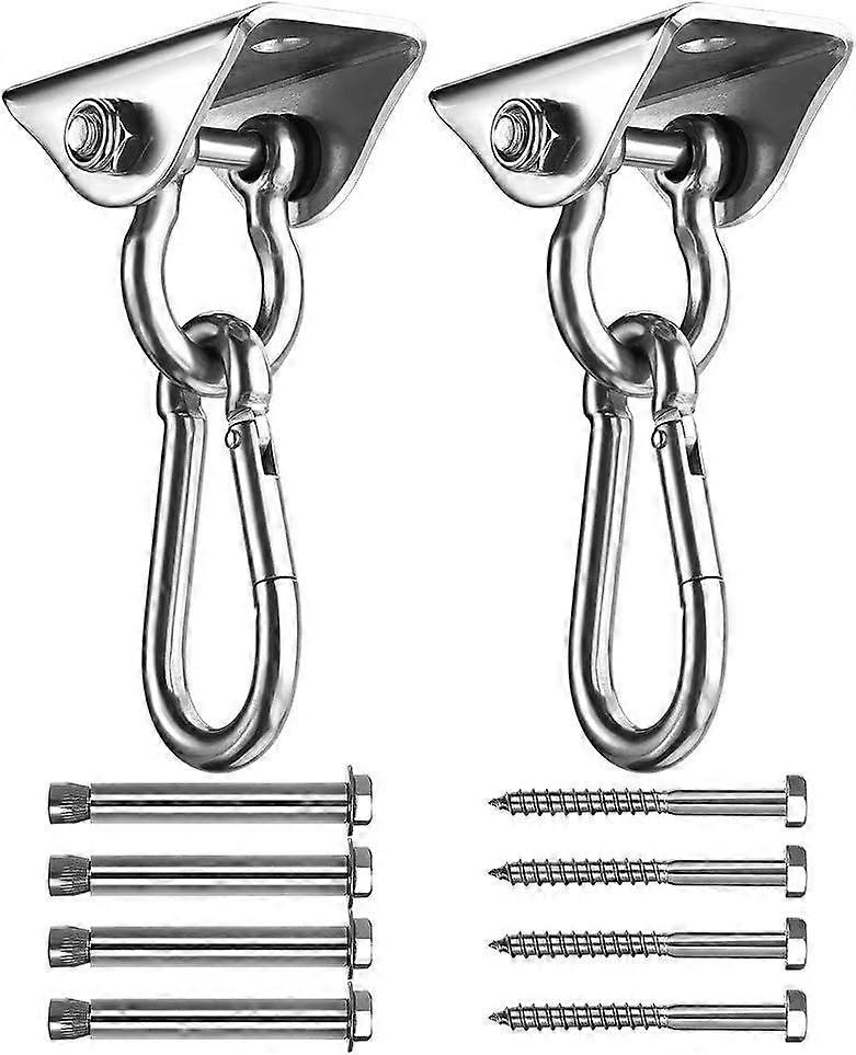 Heavy Duty Swing Hangers Hooks, Set of 2 Stainless Steel Fixed Hammock Hooks with Screw 1000LB Capacity