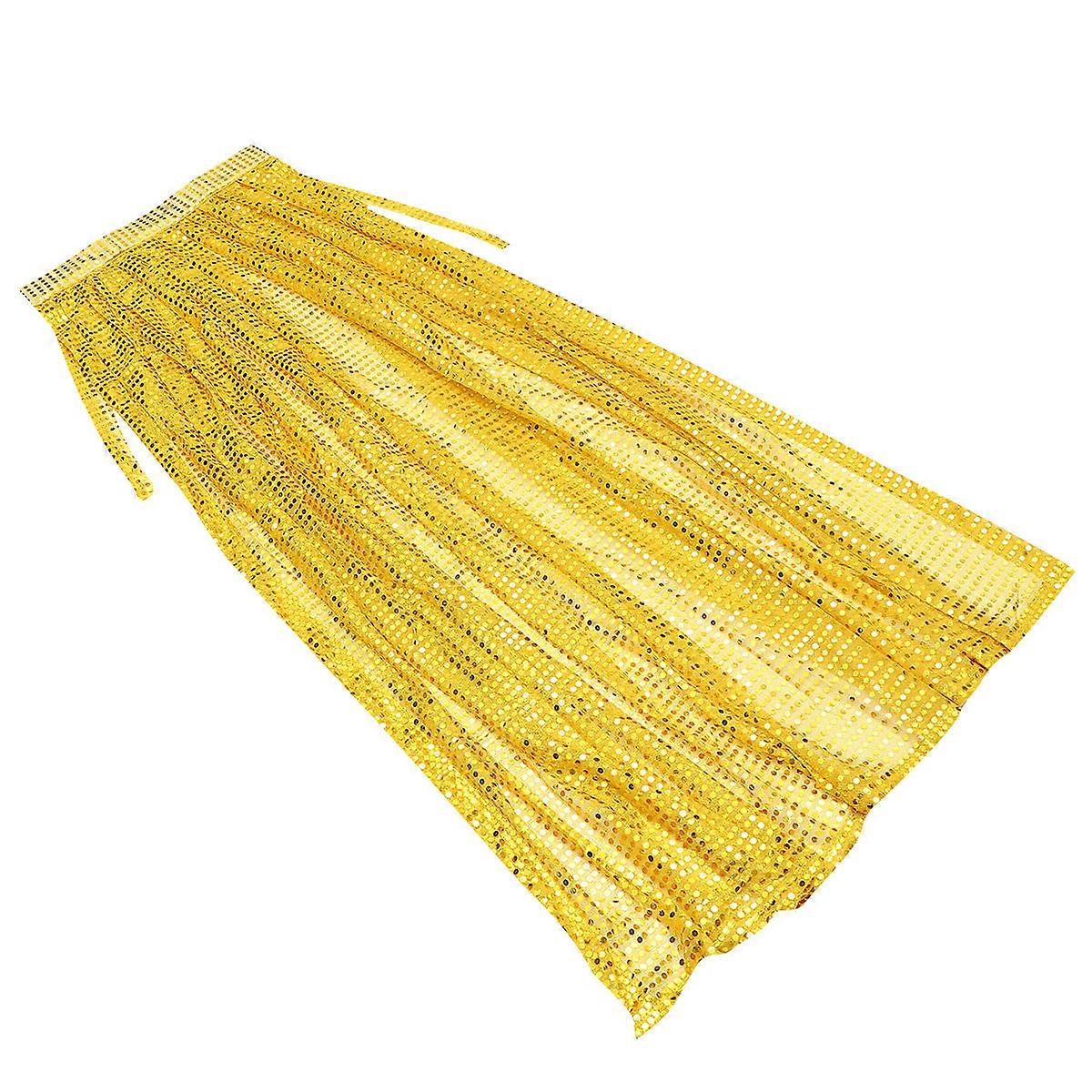 Halloween Sequin Cloak for Adults – Creative Masquerade Costume Cape for Dress Up, Role Play, and Theatrical Performances – Yellow