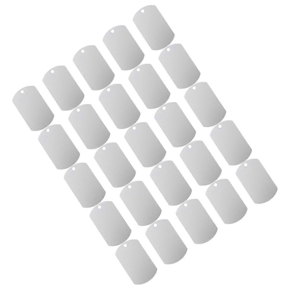 Aluminium Pet Tags Message Diy For Craft Projects 25Pcs