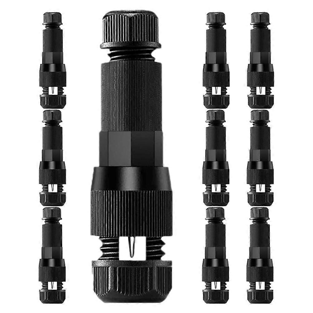 Practical Connectors For Wiring Outdoor Garden Lights Rectangular Shape Weatherproof Quick Installation 10Pcs