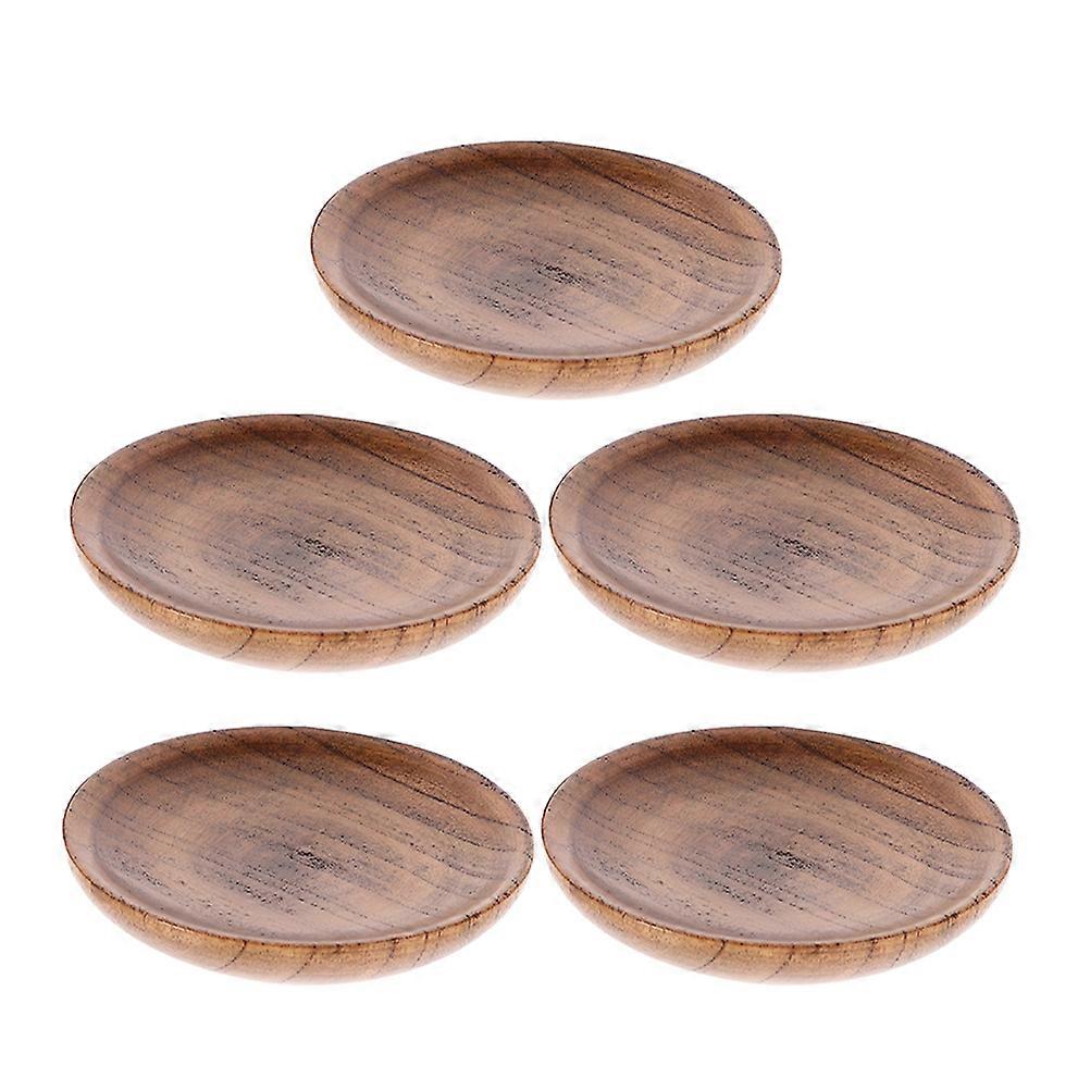 5pcs Round Wooden Dipping Bowls for Sushi Sauce, Appetizers, Desserts, and Side Dishes – Multi Functional Condiment Containers