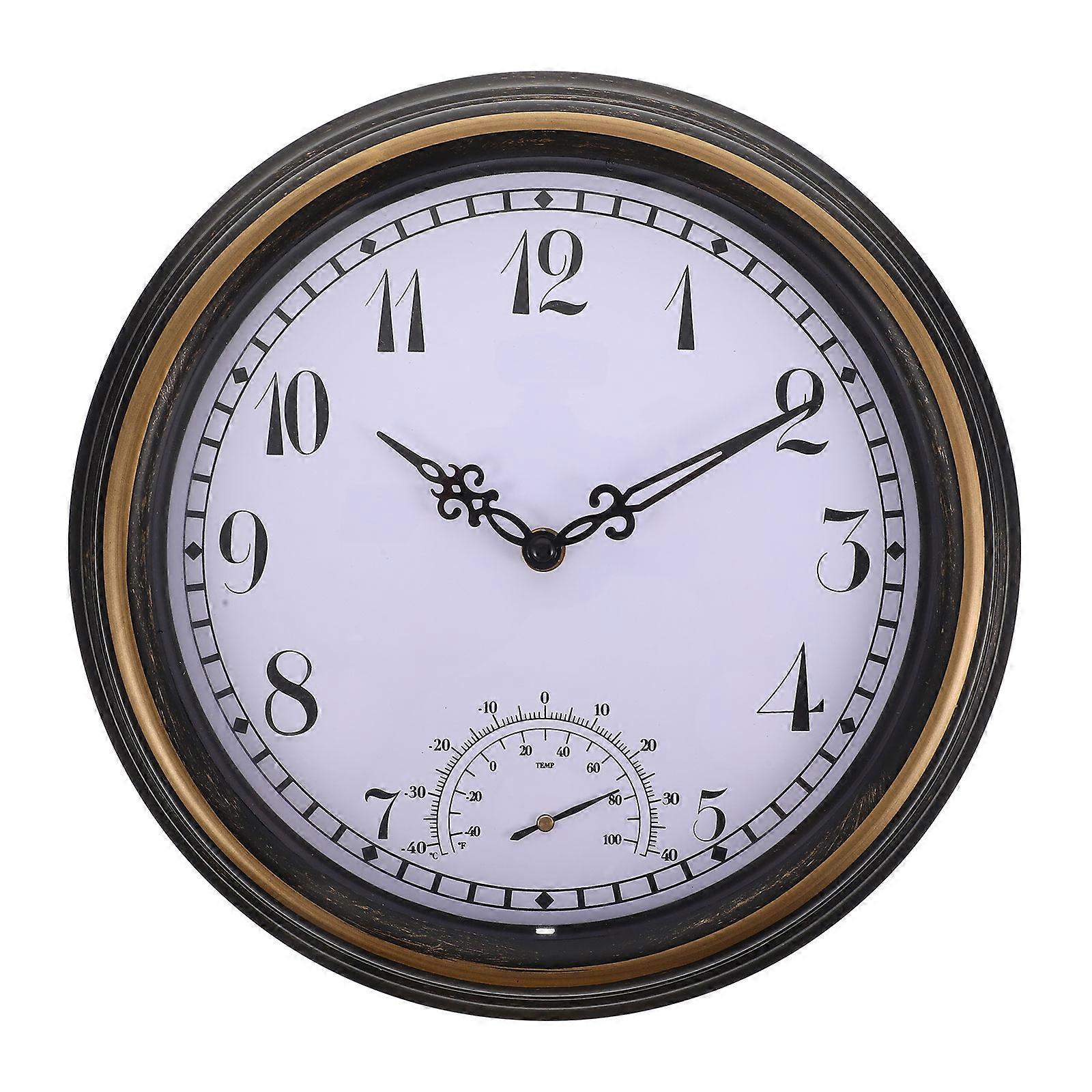 Wall Clock With Temperature Glass PVC Material Bathroom Use Waterproof Shower Clock 1Pack