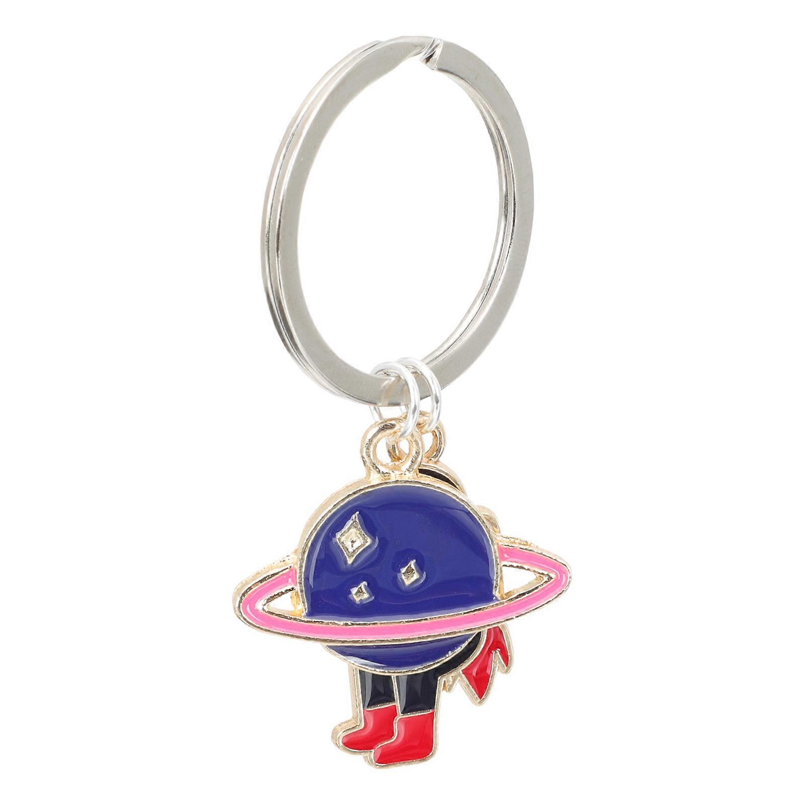 Alloy Astronaut Planet Keychains – Lightweight DIY Keychain Charms with Smooth Finish for Easy Crafting and Keyring Accessories